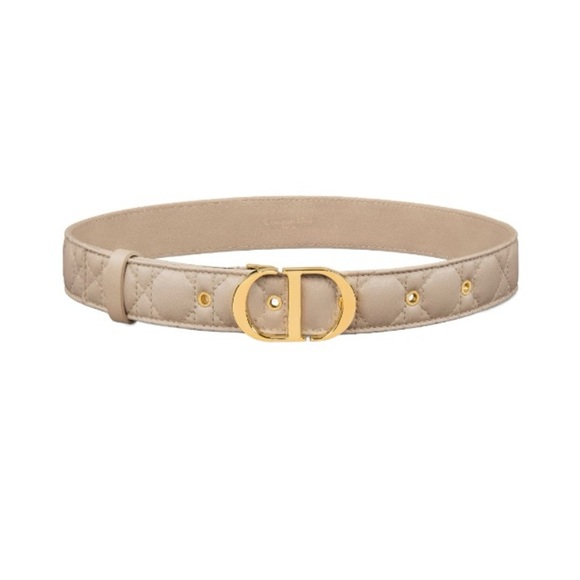 Dior Tan and Gold Belt with Iconic CD Buckle - Picture 1 of 4